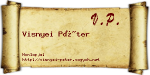 Visnyei Péter névjegykártya